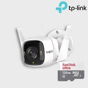 티피링크 Tapo C320WS 홈CCTV + Mico SD 카드 128GB, 1개