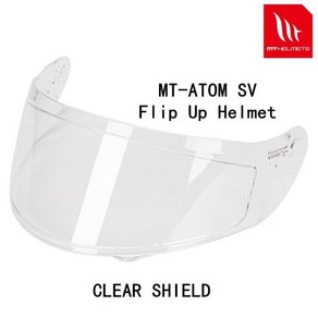 MT-V-16 헬멧 실드 MT ATOM SV 교체용 헬멧 바이저 MT 플립업 헬멧, 02 clea shield