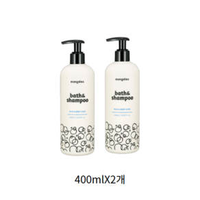 1+1 몽디에스 바디워시 앤드 샴푸 400ml+400ml 올인원 클렌저, 2개, 400ml