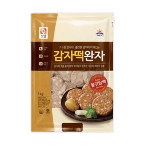 [얌얌마켓] 사조오양 냉동 감자떡완자 1kg(아이스박스 포함), 1개