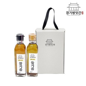 경기방앗간 저온압착방식 방앗간 국산 통깨 진한 참기름 들기름 180ml 세트(국산), 1세트, 국산180ml 참기름들기름 세트