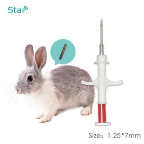 개 반려 동물 ID 주사기 1.25x7mm 마이크로칩 RFID 주사기 134.2kHz ISO FDX-B 주입 칩 트랜스폰더 8 개, [03] ST-Y03 1.25X7MM, 1개