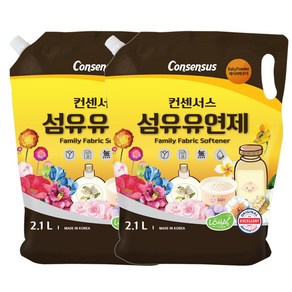 컨센서스 고농축 섬유유연제 2.1L x2 베이비파우더(리필), 2개