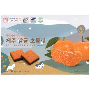 제주생산 제주 감귤 초콜릿 32pcs 1박스, 224g, 1개