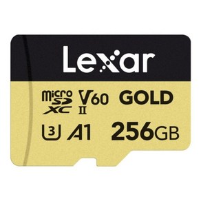 렉사 마이크로SD V60 골드 메모리 카드, 256GB, 1개