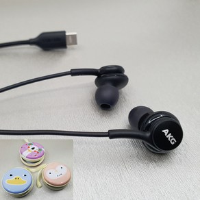 삼성 AKG C타입 유선이어폰 블랙 GH59-15106A, GH59-15106A(블랙)+마카롱 파우치