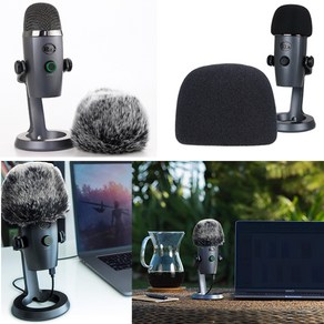 와이케이몰 블루 예티 나노 마이크 폼 데드캣 윈드스크린 스펀지 모피 커버 Blue yeti Nano, 스펀지형