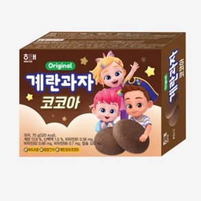 지노앤코 해태제과 핑크퐁 코코아 계란과자 70g 간식 행사 베베핀 비스킷 무배