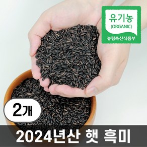 파인드네이처 국산 유기농 햇 잡곡 흑미쌀 흑미, 2개, 1kg