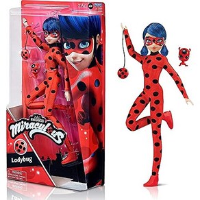 Miaculous Ladybug & Chanoi 10.5 인치 (약 26cm) Action Doll with Tikki, 1개