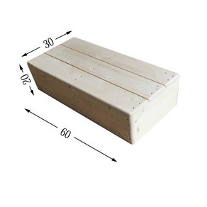 단단한 계단식 키높이 발판 페달 씽크대 미끄럼 방지, 60x30x20 오리지널 우드