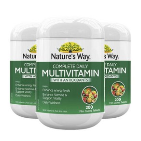 Natues Way Complete Daily Multivitamin 네이쳐스웨이 호주 컴플릿 데일리 멀티 비타민 200정 3팩, 3개