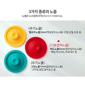 업소용 거꾸로 튜브 소스통 스티커 노즐 추가 상품, 1개