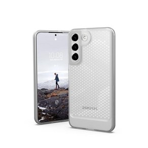 URBAN ARMOR GEAR [U] UAG 삼성 갤럭시 S22 전용 케이스 투명 레드 클레이 루센트 슬림 핏 경량 스타일리시 충격 방지 보호 폰 커버 [6.1인치 스크린]