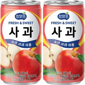 대일 참맑은 사과 175ml x 60캔 (30캔x2박스), 60개