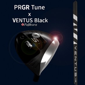 PRGR Tune 드라이버 + 벤투스 블랙6 샤프트 VENTUS 프리미엄 피팅, 9.5도, X