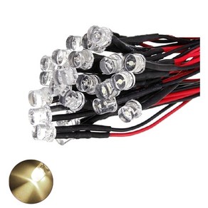 차량 튜닝 DIY 발광다이오드 LED 플랫형 와이어 12v 3파이, 10개, 웜화이트