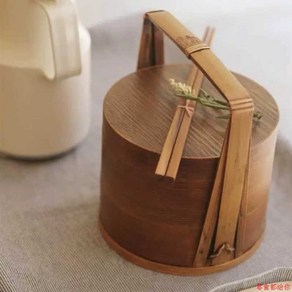 대나무 도시락통 감성 피크닉박스 소풍 피크닉 도시락, 2. 우드 15cm, 1개