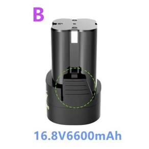무선 스크루 드라이버용 리튬 이온 배터리 전기 드릴 전동 공구 충전기 25V 21V 16.8V 12V 18650 3.7V, 16.8v 6600mAh B, 없음