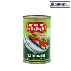 필리핀 555 정어리 토마토 소스 통조림 캔 155g / SARDINES IN TOMATO SAUCE 맛있는 사딘, 1개