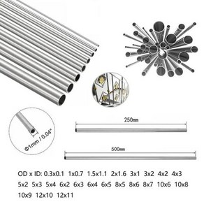 덕트 자바라 호스 304 스테인리스 튜브 모세관 스트레이트 길이 250mm 500mm OD1 1.5mm 2mm 3mm 5mm 6mm 8mm 10mm 12mm