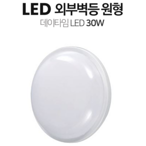 [데이타임]LED 옥외 직부벽등(원형) 30W 주광색 방수 IP65