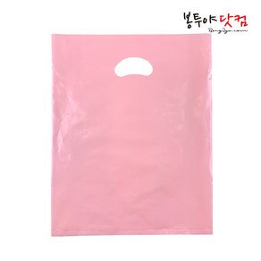 봉투야닷컴 LDPE 35호 (35x44cm) 50장 비닐쇼핑백, 무지-핑크