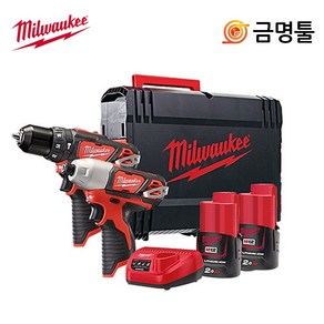 밀워키 해머드릴 임팩트 드라이버 콤보 세트 M12 BPP2B-202X