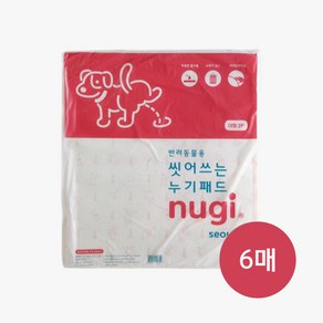 토이펫 누기 리필 패드 대형 6매 수세식 배변패드, 1개