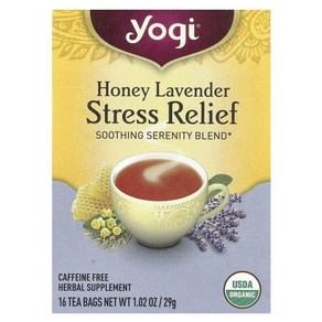 Yogi Tea Stess Relief Honey Lavende Caffeine Fee 16 Tea Bags 1.02 oz (29 g), 1개