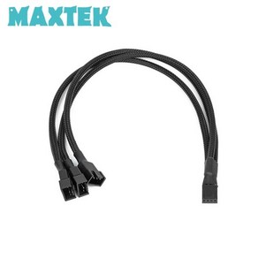 MAXTEK 매쉬 PWM 4핀 전원 3분배 케이블 27cm/MT084/슬리빙/PWM 4핀 3분배 확장 케이블/쿨러 팬 연장 케이블, 1개, 27cm