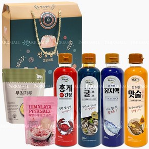 정성담아7호 선물세트 6종 (부침가루 홍게간장 굴소스 참치액 핑크솔트 맛술 명절 선물세트), 부침가루세트, 500g, 1개