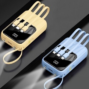 엑스트라 10000mAh 보조배터리 대용량 휴대용 충전기 LED 잔량표시 S16, 블루