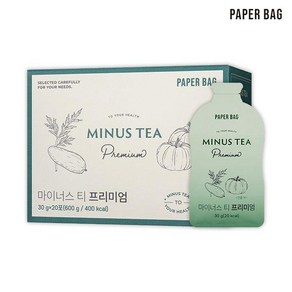 페이퍼백 마이너스 티 프리미엄 1박스20포 국내산 강화약쑥 호박동과 함유 396532, 30g, 20개