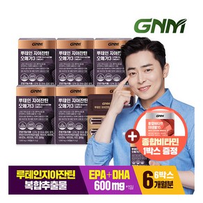 [GNM자연의품격] [종합비타민증정] 루테인 지아잔틴 오메가3 6박스 (총 6개월분) / 눈건강 비타민 A B E 아연, 30정, 6개