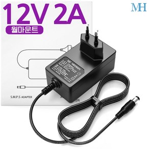 명호전자 12V2A 아답터 벽걸이형(TY1200200KImn) DC 12V 2A 어댑터, 1개