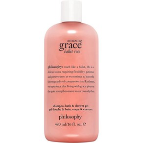 philosophy gace 필로소피 어메이징 그레이스 발렛 로즈 샴푸 배스 480ml, 1개