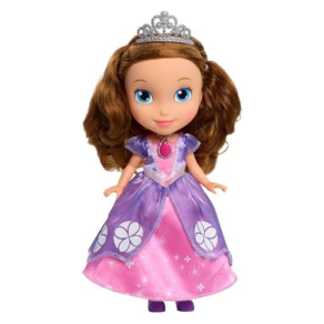 Sofia the Fist Royal Sofia Doll 10.5-inches Bown Hai Pink and Puple Dess Peschool Kids To, 상세참조, 1개