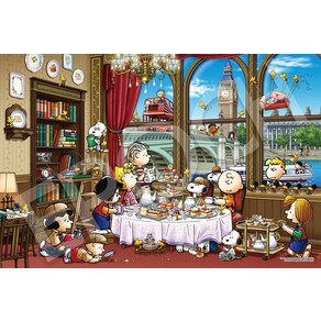 PEANUTS 12-614s 에포크사 1000피스 지그소 퍼즐 스누피 인 런던 (50×75cm) 풀 첨부, 1개