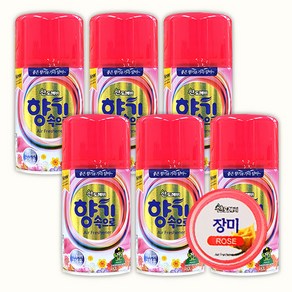 산도깨비 향기속으로 리필용 방향제 장미향, 290ml, 6개