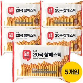 오늘좋은 20곡 참깨스틱 기획 220g, 5개