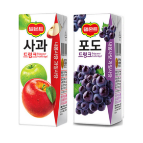 델몬트 쥬스 사과 + 포도 드링크팩 190ml 각24팩(총48팩)