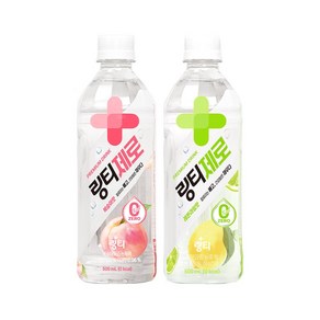 링티제로 복숭아 500ml 6입 + 링티 제로 레몬라임 500ml 6입, 12개