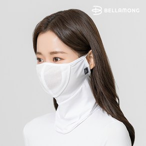 지오벨 벨라몽 골프마스크 햇빛가리개 쿨마스크 오픈 쿨목토시[솔리드], 화이트, 1개