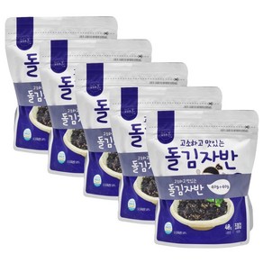 해우촌 고소하고 맛있는 파래 돌김 자반 40g 10개 김자반 볶음 돌자반, 5개