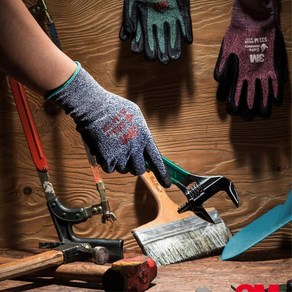 3M 택배 물류 DIY 손보호 정밀작업용 코팅장갑 착용감 강한 그립감 안전한, L, 1개