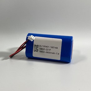 리튬이온 18650 배터리팩 7.4V 전자기기 호환 2600mAh, 1개, 1개입