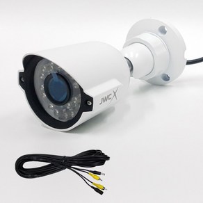 JWC CCTV 카메라 240만화소 적외선 X4B 실내 실외 화이트 실내외겸용, 카메라X4B+케이블10M, 1개