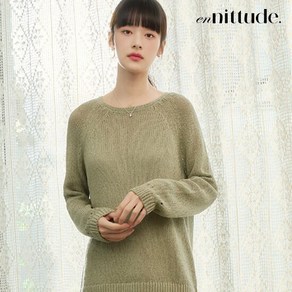 엔니튜드 25SS 린넨 크로셰 롱 슬리브 니트 3종