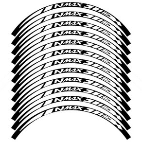 라이더무드 야마하 엔맥스 리플렉티브 휠 스티커 빛 반사 튜닝 타이어 반사 데칼 필름 DIY 방수 NMAX 125 155